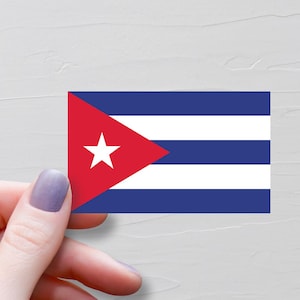 Sticker drapeau cubain, Stickers de voyage en vinyle, Stickers pays de Cuba, Sticker bouteille d'eau souvenir, Stickers ordinateur portable, Sticker bagage - F69