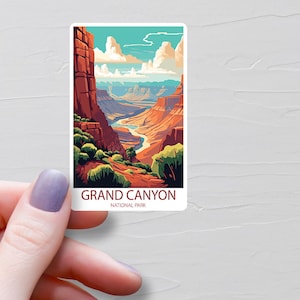 Grand Canyon National Park Stickers, Vinyl Travel Stickers, USA National Park Decals, State Of Arizona Stickers, Water Bottle Stickers, S647