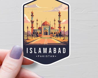 Islamabad Sticker, Vinyl Travel Stickers, Pakistan Stickers, Asia & Middle East Stickers, Water Bottle Sticker, Laptop Decals - S819