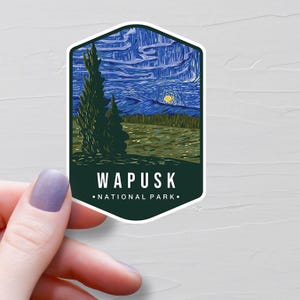 Wapusk National Park Sticker, Vinyl Travel Stickers, Province Of Manitoba Stickers, MB Canada Tourism Gifts, Water Bottle Stickers - S724