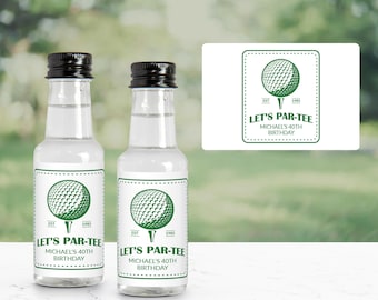 Golf Theme Mini Liquor Bottle Labels, Adult Golf Birthday Party Favors, Golfing Party Favors, Guys Weekend Gifts, Partee Favors Shot Labels