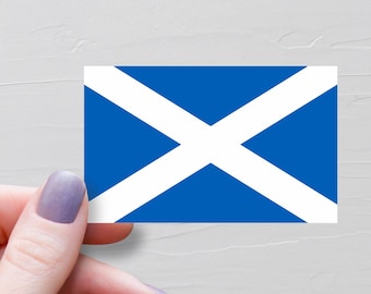 Scotland Flag Sticker, Vinyl Travel Stickers, Scottish Flag Decal, Water Bottle Sticker, Laptop Decals, Luggage Sticker - F293