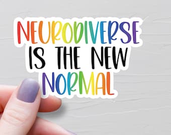 Neurodiversitet är det nya normala klistermärke, vinylklistermärken, ADHD-klistermärken, autismklistermärken, autismmedvetenhet, neurodivergenta klistermärken - S481