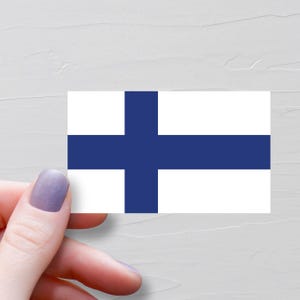Sticker drapeau de la Finlande, Stickers de voyage en vinyle, Finlandais finlandais, drapeaux du monde, Sticker bouteille d'eau souvenir, stickers pour ordinateur portable, Sticker pour bagage - F91