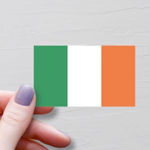 Sticker drapeau de l'Irlande, Stickers de voyage en vinyle, Stickers irlandais, cadeaux souvenir, Sticker bouteille d'eau, Stickers ordinateur portable, Sticker bagage - F120