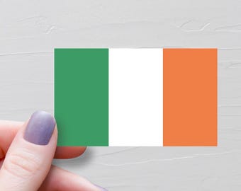 A4 Aufkleberbogen Irland Flaggen – Glänzendes Vinyl, 100 Mikron, Selbstklebend Für Auto, Laptop & Dekoration