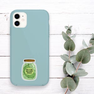 Just A Girl Who Loves Pickles Sticker, Pickle Lover Gift, Pickle Stickers, Pickle Gifts, Vinyl Water Bottle Stickers, Laptop Stickers - S245 image 4