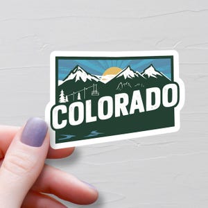 Sticker Colorado, stickers en vinyle, stickers de voyage, sticker carte du Colorado, sticker État du Colorado, stickers bouteille d'eau, États-Unis d'Amérique - S434