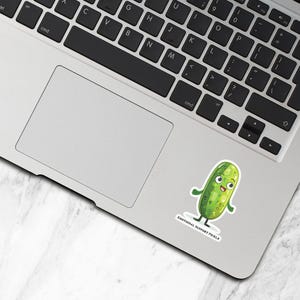 Emotional Support Pickle Sticker, Pickle Lover Gift, Pickle Stickers, Pickle Gifts, Vinyl Water Bottle Stickers, Laptop Stickers - S246 image 3