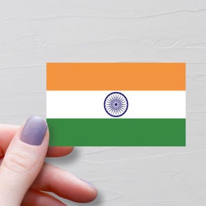 Sticker drapeau de l'Inde, Stickers de voyage en vinyle, Drapeau indien en cadeau pour le tourisme, Sticker souvenir pour bouteille d'eau, Stickers pour ordinateur portable, Sticker pour bagage - F115