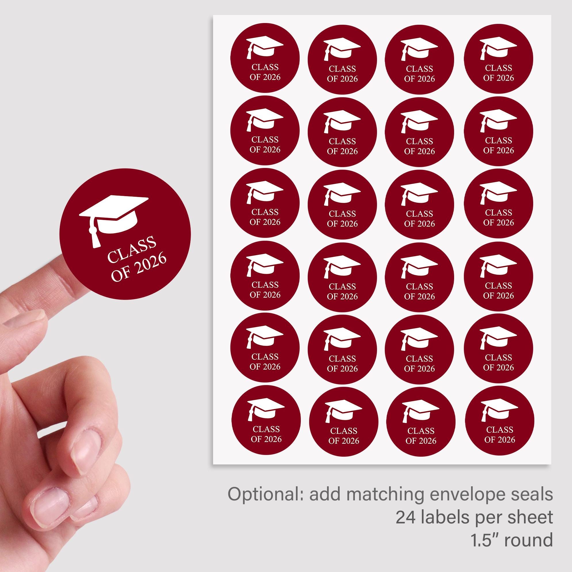 Graduation Musicaddress Labels Graduation Address Labels, Graduation Envelope Stickers, Grad 2026 ...