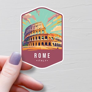 Sticker Rome Italie, stickers voyage en vinyle, Sticker Rome, pays européen, Sticker Europe bouteille d'eau, stickers ordinateur portable, cadeaux souvenir - S764