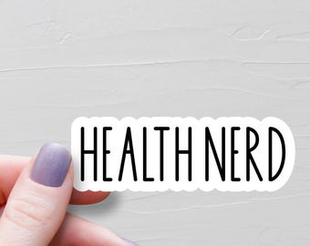 Health Nerd Sticker, Vinyl Stickers, Epidemiologist Gift, Public Health Gift, MPH Graduation, Water Bottle Stickers, Laptop Stickers - WS381