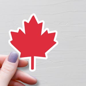 Canada Maple Leaf Sticker, Vinyl Stickers, Support Canada Sticker, Canada Decal, Water Bottle Stickers, Canadian Pride Stickers - S1081