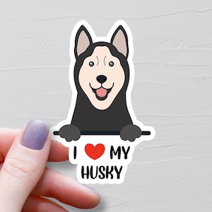 I Heart My Husky Sticker, Vinyl Stickers, Husky Gifts, Husky Lover Gifts, Husky Mom Gift, Dog Mom Gifts, Laptop Water Bottle Stickers - S419