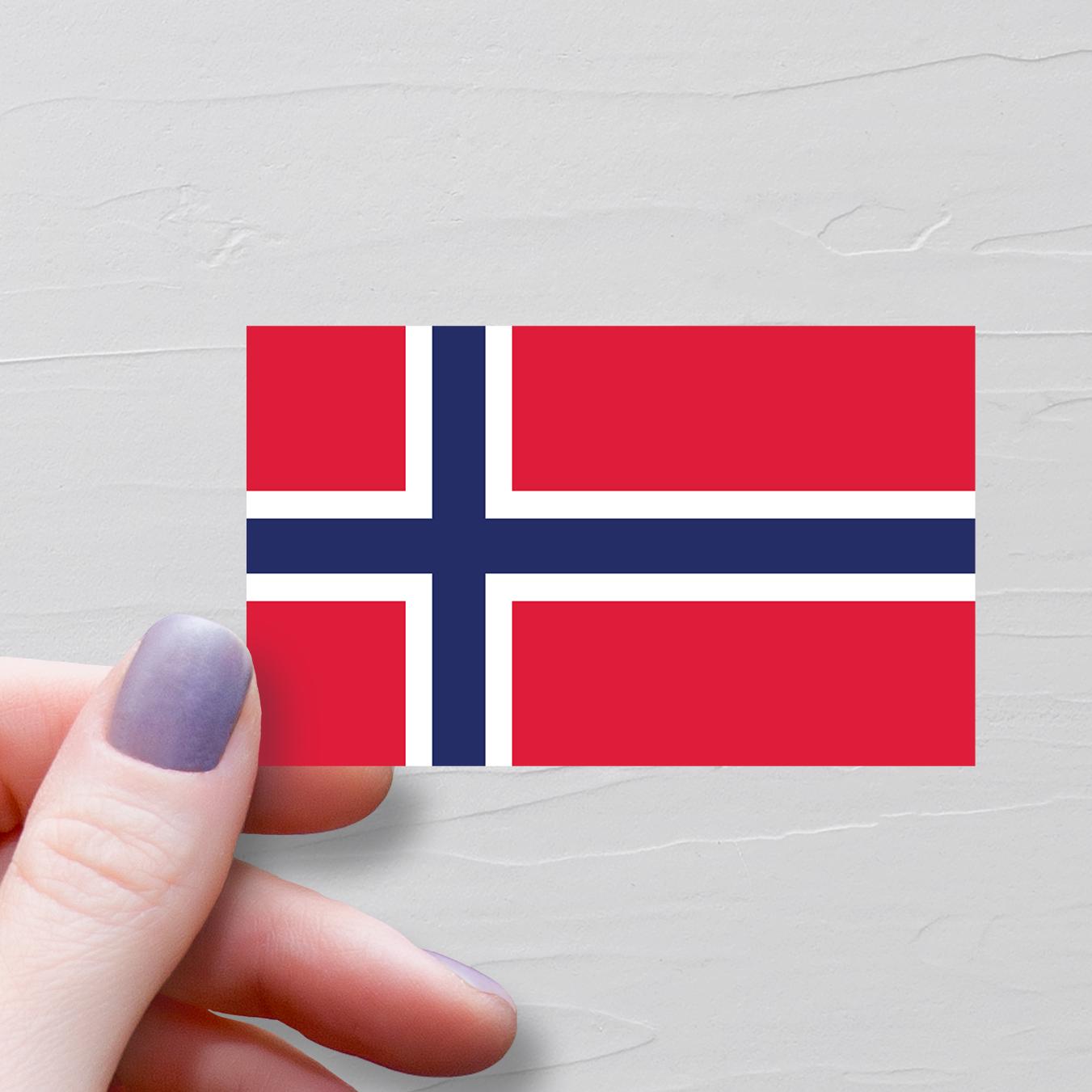 Norwegian Flag Car Chrome Emblem Decal - 3D ABS Plastic Chrome Decal, 1.9x2.35 Inches, Peel & Stick - View #6