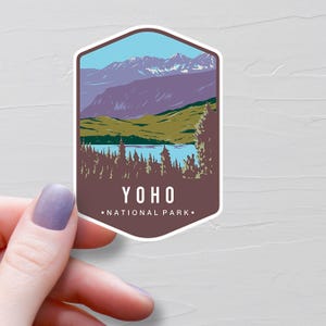 Yoho National Park Sticker, Vinyl Travel Stickers, Province Of British Columbia, BC Canada Tourism Gifts, Water Bottle Stickers - S727