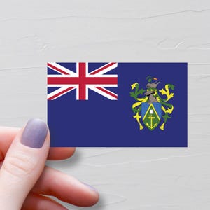 Pitcairn Islands Flag Sticker, Vinyl Travel Stickers, World Flags, Water Bottle Sticker, Laptop Decals, Luggage Sticker - F201