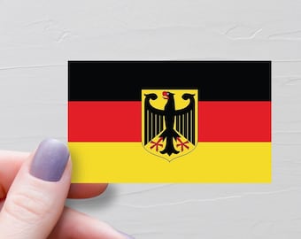 ドイツ国旗ステッカー、ドイツ政府国旗、ビニール製トラベルステッカー、ドイツステッカー、お土産用ウォーターボトルステッカー - F98/F290