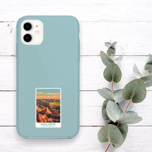 Stickers Badlands National Park, vinyl reisstickers, stickers nationaal park VS, sticker staat South Dakota, stickers waterfles, S562 afbeelding 3