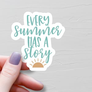 Stickers Chaque été a une histoire, Stickers vinyles, Stickers plage, Stickers journal estival, Stickers bouteilles d'eau, Stickers ordinateur portable - S93