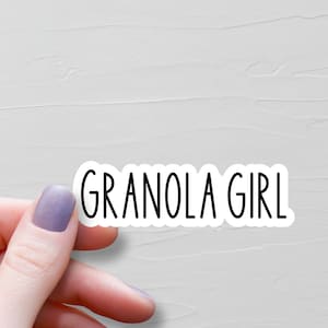 Granola Girl Sticker, Vinyl Stickers, Forestcore Water Bottle Stickers, Laptop Stickers, Granola Aesthetic, Nature Lover Gift - WS276