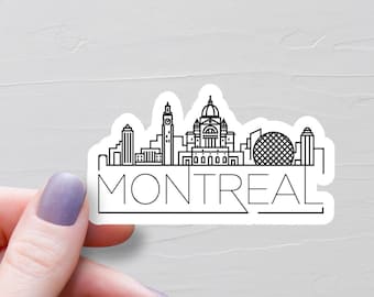Montreal Sticker, Vinyl Travel Stickers, Quebec Sticker, Canada Tourism, Water Bottle Stickers, Laptop Decals, Souvenir Gifts - S968