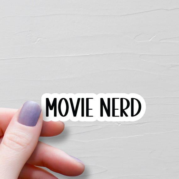 Movie Nerd Sticker, Vinyl Stickers, Movie Lover Gifts, Laptop Water Bottle Stickers, Film Critic Gifts, Film Student Gift - WS177