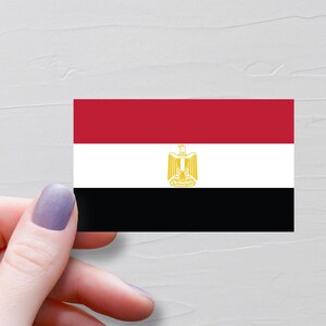 Sticker drapeau de l'Egypte, Stickers voyage en vinyle, Cadeaux égyptiens, Drapeaux du monde, Sticker bouteille d'eau souvenir, Stickers ordinateur portable, Sticker bagage - F80