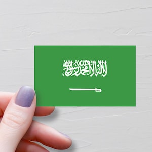 Saudi Arabia Flag Sticker, Vinyl Travel Stickers, Countries Of The World Flags, Water Bottle Sticker, Laptop Decals, Luggage Sticker, F223