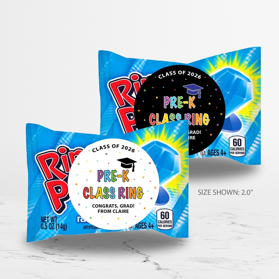 Prek Class Ring Sticker, Preschool Graduation Party Favors ...
