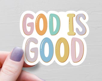 God Is Good Sticker, Vinyl Stickers, Christian Stickers, Laptop Water Bottle Stickers, Bible Journaling Stickers, Faith Stickers - S145