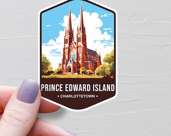 Prince Edward Island Sticker, Vinyl Travel Stickers, Province Of PEI, Charlottetown Sticker, Canada Tourism, Water Bottle Stickers - S675