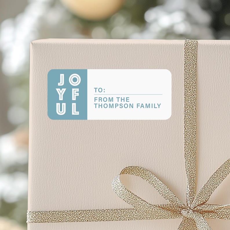 Christmas Gift Tags Stickers, Personalized to From Stickers, Merry