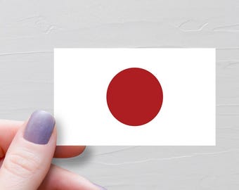 Japan Flag Sticker, Vinyl Travel Stickers, Japanese Stickers, Souvenir Gifts, Water Bottle Sticker, Laptop Decals, Luggage Sticker - F126