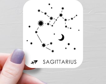 Sagittarius Sticker, Vinyl Zodiac Stickers, Sagittarius Gifts, Astrology stickers, Water Bottle Stickers, Horoscope Stickers - S209-221