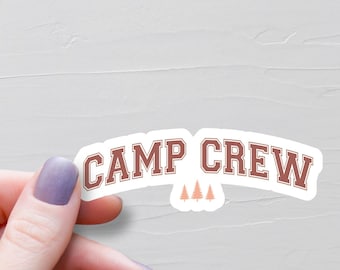 Camp Crew Sticker, Vinyl Camping Stickers, Outdoors Lover, Water Bottle Stickers, Camper Gift, Camping Gift, Nature Lover Gift - S343