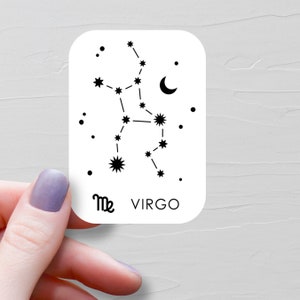 Virgo Sticker, Vinyl Stickers, Zodiac Stickers, Virgo Gifts, Astrology stickers, Water Bottle Stickers, Horoscope Stickers - S209-221