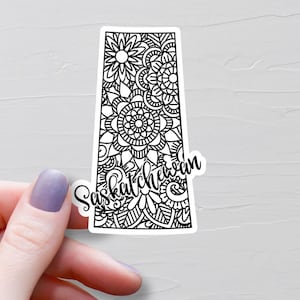 Saskatchewan Sticker, Vinyl Travel Stickers, Mandala Art, Saskatchewan Map Sticker, Saskatchewan Canada Tourism, Water Bottle Stickers, S399