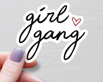 Klistermärke för tjejgänget, vinylklistermärken för Galentinerna, present till vänner från Galentinernas dag, present till Alla hjärtans dag, present till Galentinerna, alla hjärtans dag-klistermärken - S1036