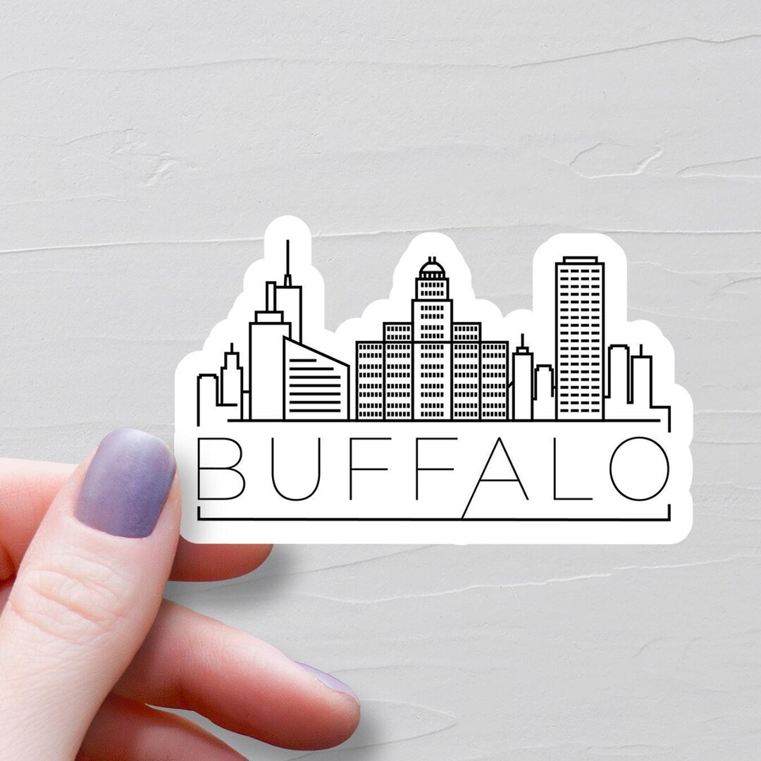 Buffalo Sticker, Vinyl Travel Stickers, Buffalo Landmark Skyline Decal ...