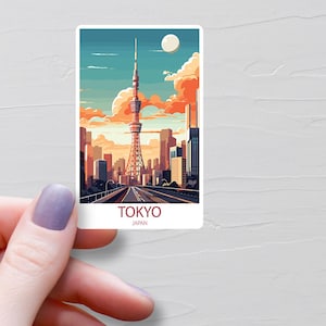 Sticker Tokyo, Stickers voyage en vinyle, Stickers Tokyo Japon, Sticker bouteille d'eau, Sticker pour ordinateur portable, Sticker bagage, Cadeau souvenir, S664