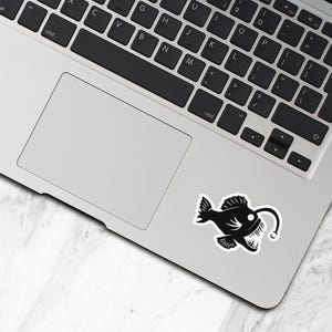 Angler Fish Sticker, Vinyl Stickers, AnglerFish Water Bottle Stickers, Laptop Stickers, Trendy Viral Internet, Deep Sea Creatures - S1056 image 4