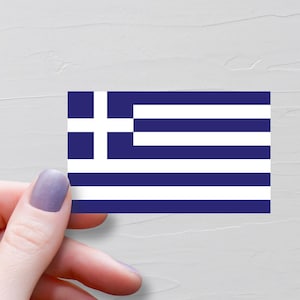 Sticker drapeau de la Grèce, Stickers de voyage en vinyle, Stickers grecs, Sticker bouteille d'eau souvenir, Stickers ordinateur portable, Sticker bagage - F101