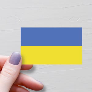 Sticker drapeau ukrainien, Stickers de voyage en vinyle, Drapeau ukrainien, Drapeaux du monde, Sticker bouteille d'eau, Stickers ordinateur portable, Sticker bagage - F269
