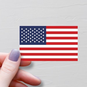 USA Flagge Aufkleber, Vinyl Reiseaufkleber, Vereinigte Staaten Von Amerika, Amerikanische Flagge, Wasserflasche Aufkleber, Laptop Aufkleber, Gepäck Aufkleber, F272