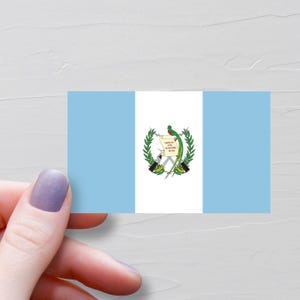 Guatemala Flag Sticker, Vinyl Travel Stickers, Guatemalan Stickers, Souvenir Water Bottle Sticker, Laptop Decals, Luggage Sticker - F105