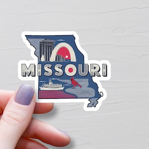 Missouri Aufkleber, Aufkleber, Reise-Aufkleber, Missouri Karte Aufkleber, Missouri State Aufkleber, Wasserflasche Aufkleber, Missouri Tumus, S453