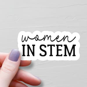 Vrouwen in STEM-sticker, STEM-cadeaus, cadeau vrouwelijke wetenschapper, vinyl waterflesstickers, laptopstickers, cadeau wetenschapsleraar - WS417