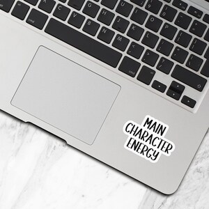 Main Character Energy Sticker, Waterproof Vinyl Stickers, Laptop Water Bottle Stickers, Book Club Gift, Book Lover, Bookish Stickers - WS29 image 4
